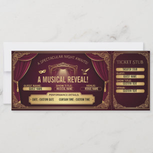 Invitación Voucher de regalo de entrada para teatro de Broadw