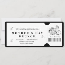 Voucher del brunch del día de la madre Minimalista