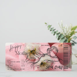 Invitación Voucher sorpresa de día de spa del día de la madre