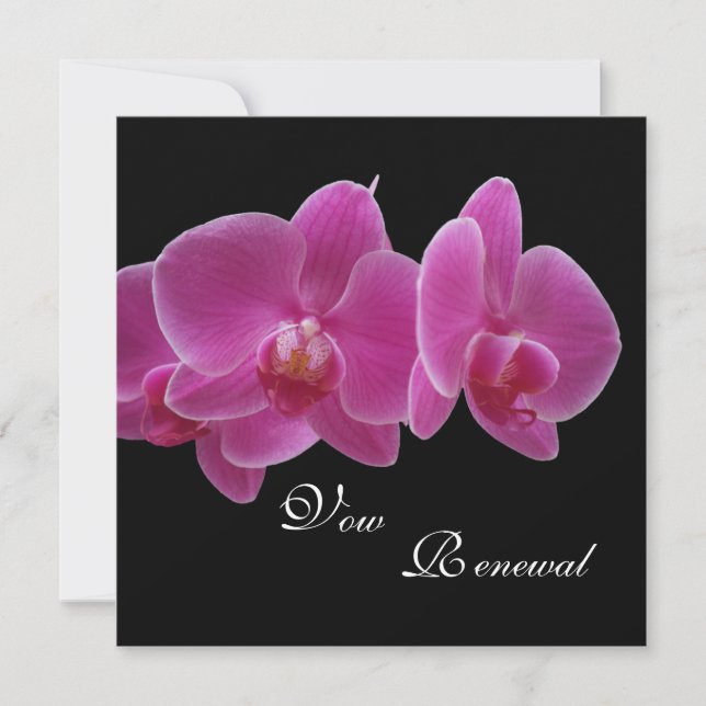 Invitación Vow Renewal Purple Orchids (Anverso)