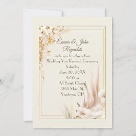 Invitación Vow Renewar Boda Marco floral