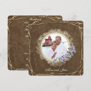 Invitación Vow Renewar marco vintage