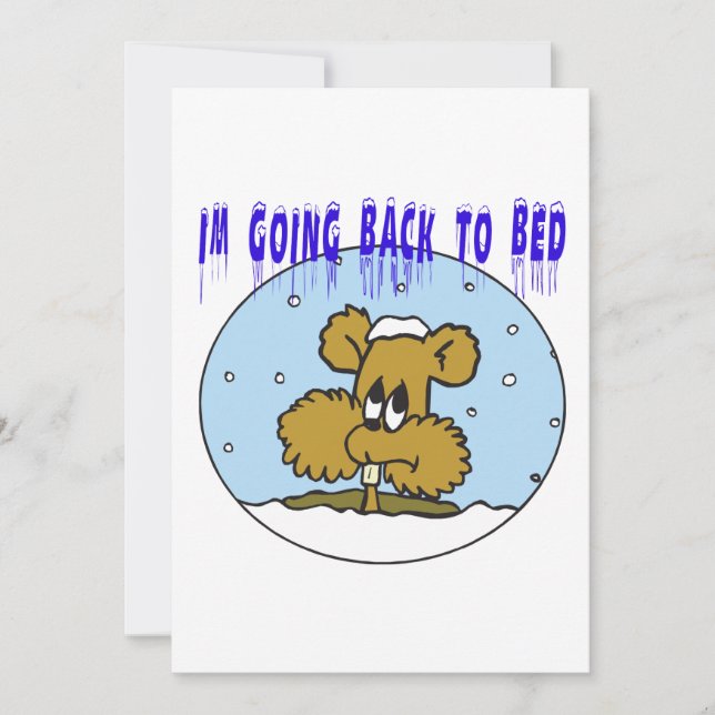 Invitación Voy De Vuelta A La Cama (Anverso)