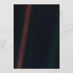 Invitación Voyager de la NASA 1 azul pálido de la Tierra