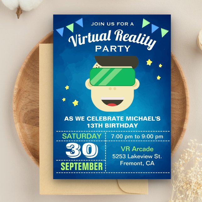 Invitación VR Game Virtual Reality Birthday Party Invitation (Subido por el creador)