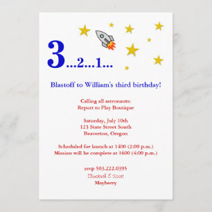 Invitación Vuele a la luna por mi cumpleaños