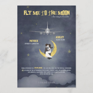 Invitación Vuéleme a la boda de la luna 2 - cartel de
