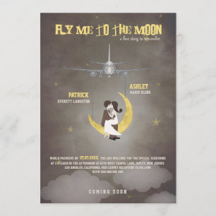 Invitación Vuéleme a la boda de la luna 2 - cartel de