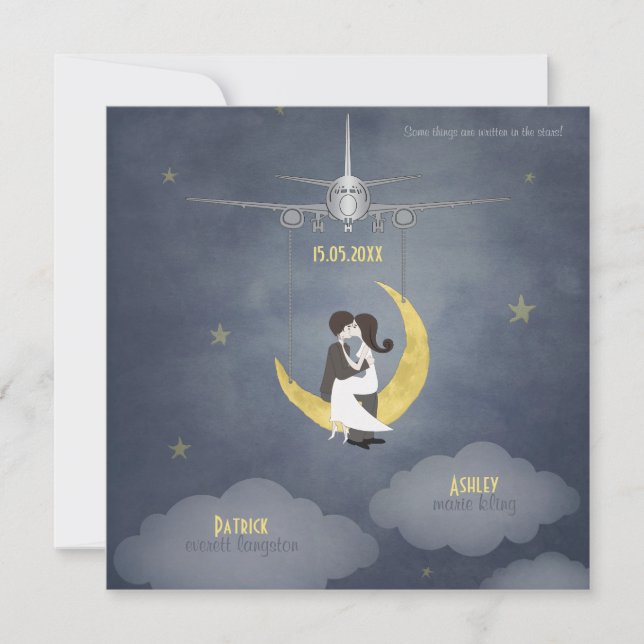 Invitación Vuéleme a la luna 2 (Anverso)