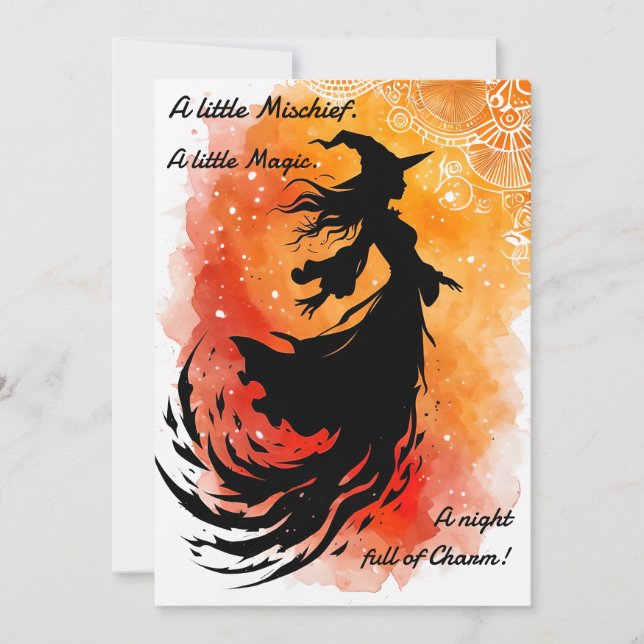 Invitación Vuelo De La Sombra Madera (Anverso)