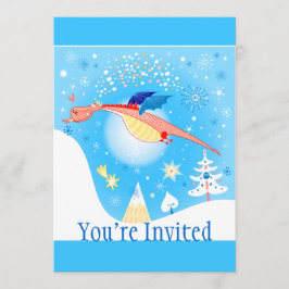 Invitación Vuelo del dragón del invierno a través de los