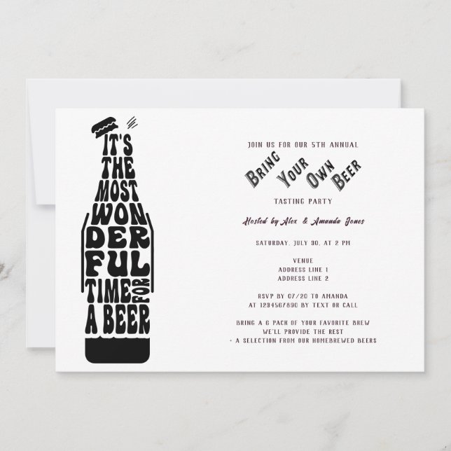 Invitación Vuelos de Cata de Cerveza Traiga su Propia Cerveza (Anverso)