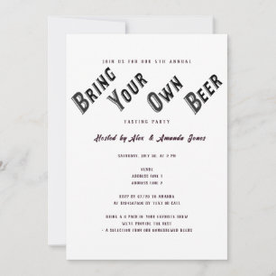 Invitación Vuelos de Cerveza Trae Tu Propia Fiesta de Degusta