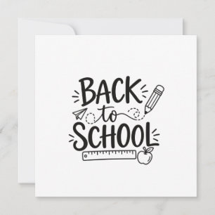 Invitación Vuelta al cole Material escolar mínimo Regla de lá