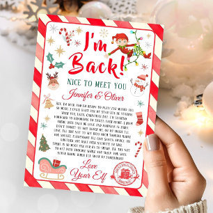 Invitación Vuelvo Elf Carta de llegada Regresar Navidades de 