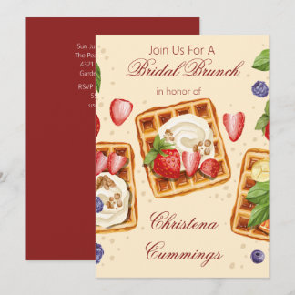 Invitación Waffles & Deseos Desayuno Nupcial
