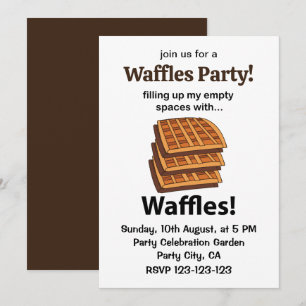 Invitación Waffles Rellenando Mis Espacios Vacíos Con Waffles