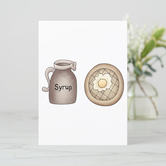 Invitación Waffles Y Jarabe De Arce (Subido por el creador)