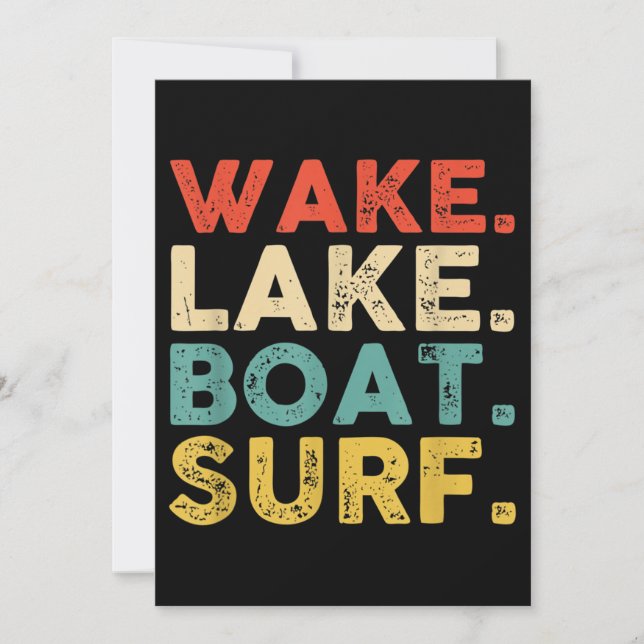 Invitación Wake Surfing Wake Surf Wake Surfing Rope Wake Surf (Anverso)