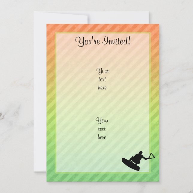 Invitación Wakeboarder (Anverso)