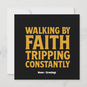 Invitación Walking By Faith Tripping Cita Constantemente Grac