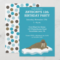 Walrus en la fiesta de cumpleaños del Personalizad