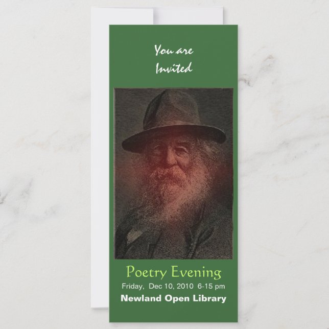 Invitación Walt Whitman (Anverso)