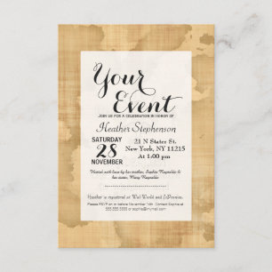 Invitación Wanderlust..." Cita itinerante sobre papel de époc