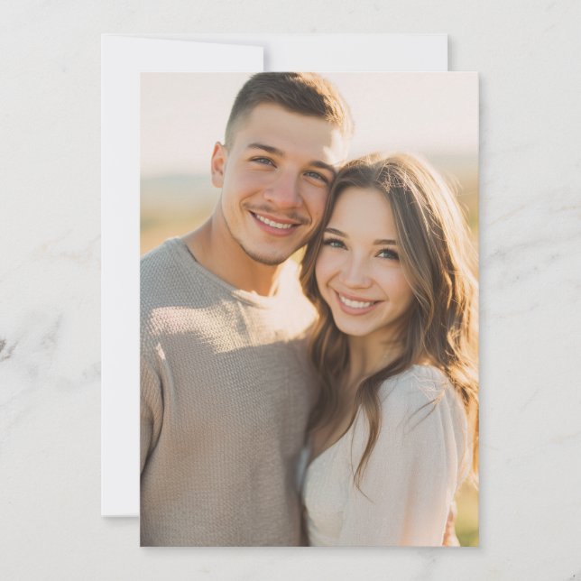 Invitación Warm Beige Realistic Photo (Anverso)