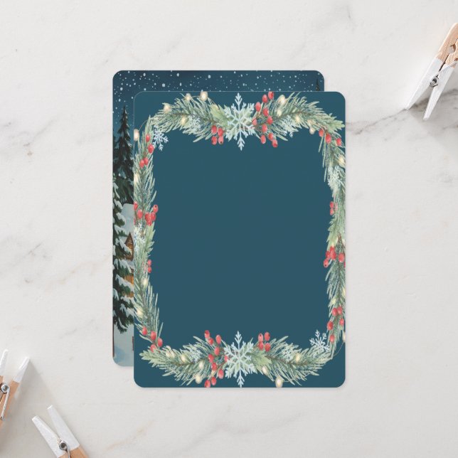 Invitación Warm Christmas Magic Custom Gifts for Everyone (Anverso/Reverso In Situ)
