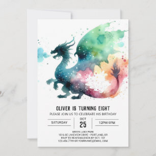 Invitación Warm Dragon Birday Printable
