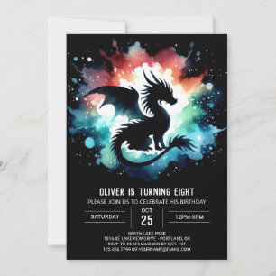 Invitación Warm Dragon Birthday Digital