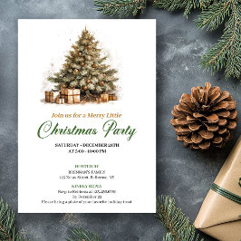 Invitación Warm Earthy Colors Christmas Tree Holiday Invite