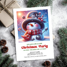 Invitación Warm funny snowman invite holiday party digital