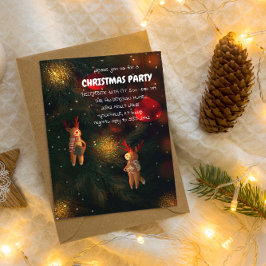 Invitación Warm Hand-Painted Reindeer Ornament Christmas