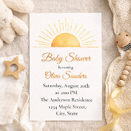 Invitación Warm Horizon Sunrise Design