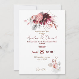 Invitación Warm Octiber Wedding