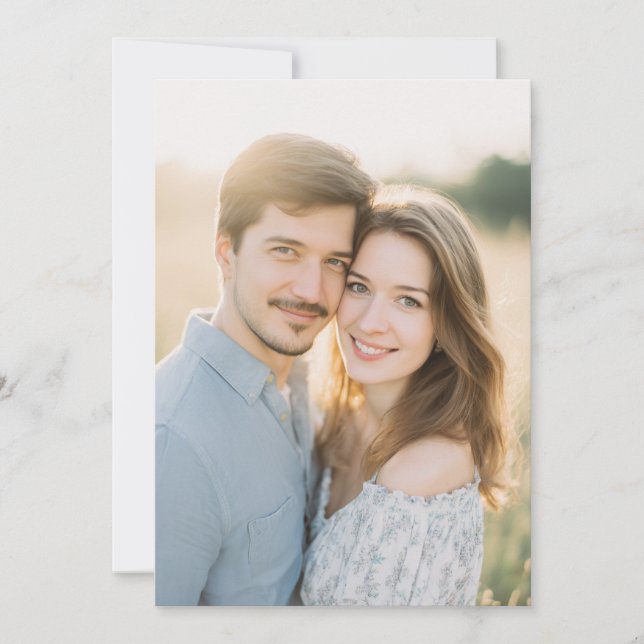 Invitación Warm Romantic Photo (Anverso)