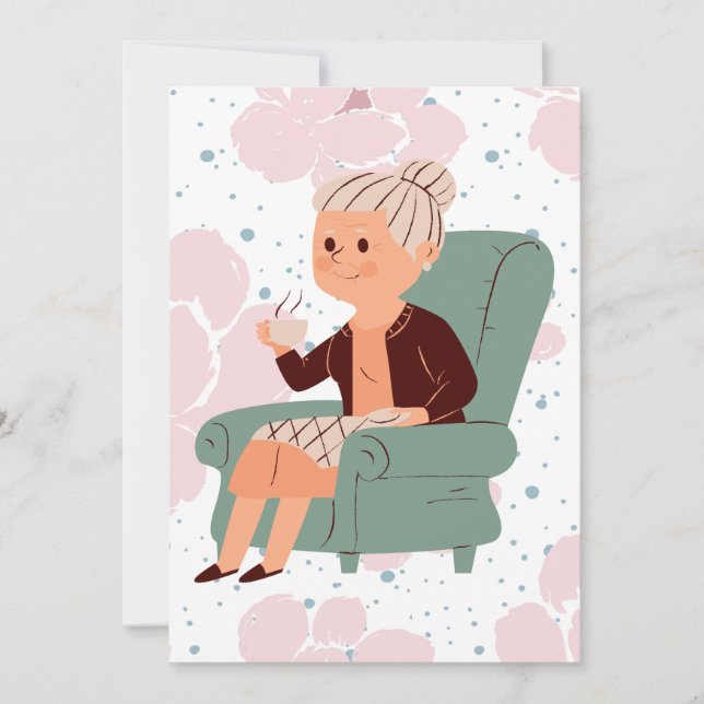 Invitación Was ist eine Oma? Schwangerschaft verkünden  (Anverso)