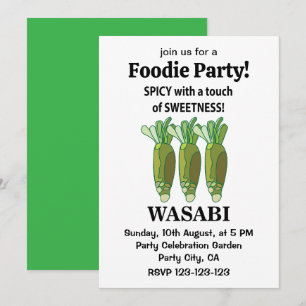 Invitación Wasabi Picante Con Un Toque De Dulzura Wasabi