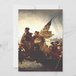 Invitación Washington cruzando el Delaware de Emanuel Leutze
