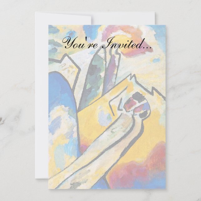 Invitación Wassily Kandinsky Composition Four - Resumen de ar (Anverso)