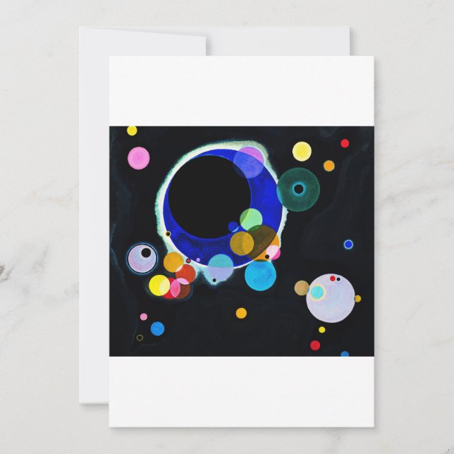 Invitación Wassily Kandinsky - Varios círculos (Anverso)