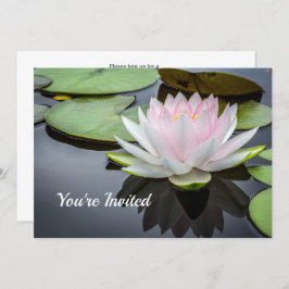 Invitación Water Lily Pink Floral Photo Briower