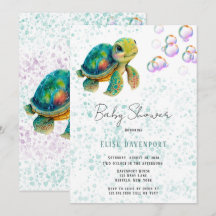 Watercolor Adorable Turba Burbujas Baby Shower