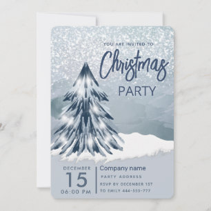 Invitación Watercolor Árbol de Navidad Navidades de invierno