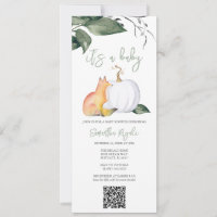 Watercolor Autumn Género Neutral Baby Shower
