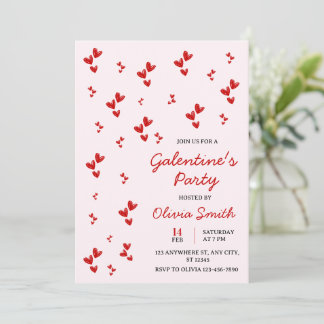 INVITACIÓN WATERCOLOR BALLOONS GALENTINES DAY PARTY INVITAT