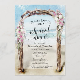 Invitación Watercolor Beach Arbor Boda Ensayo