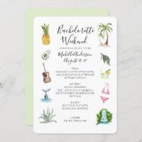 Watercolor Beach Bachelorette Weekend Itinerary